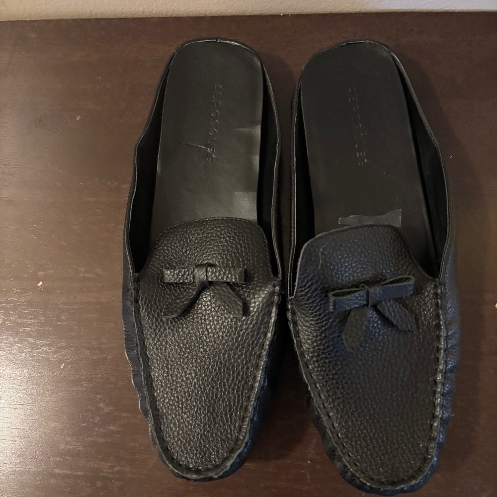 Aerosoles Bowie Bowtie Black Driving Mules Size 9